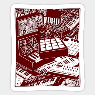 Synthesizers and electronic music instruments for musician Sticker